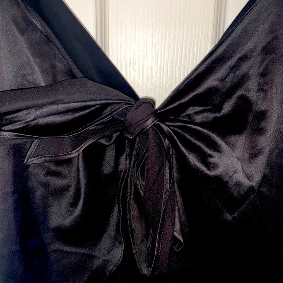 Lulu's Black Satin Tank Top - Picture 3 of 6